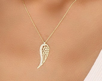 Collar de alas de ángel en plata de ley: regalo conmemorativo, joyería de condolencias