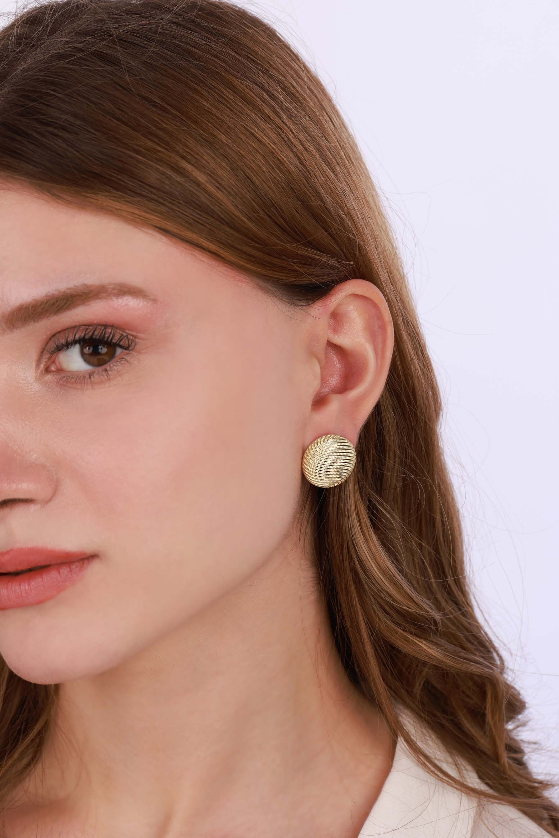 Boucles D'oreilles Clous (boutons) En Argent Massif 925 - Occasion - Style Simple Et Intemporel