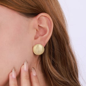 Stoneless Stud Silver Earrings, 925 Silver Button Studs, Handmade Jewellery, Textured Silver Earrings