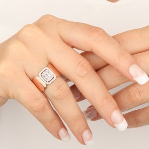 Diamond Model Silver Ring
