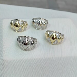 Big 925 Silver Ring, Thumb Rings for Women, Statement Rings, Christmas Gift, Unique Ring, Dainty Chunky Silver Ring, Adjustable Weave Ring