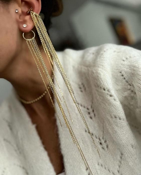 Long Chain Ear Cuff