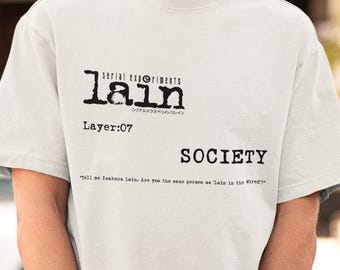 Serial Experiments Lain Anime Shirt , yberpunk Manga Tee