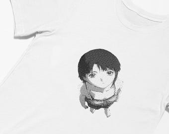 Experimentos en serie Lain, camiseta de anime unisex