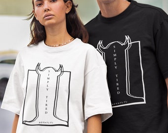 Jeu de mots, chemise anime unisexe, t-shirt anime calembour, t-shirt manga foncé, Oyasumi calembour