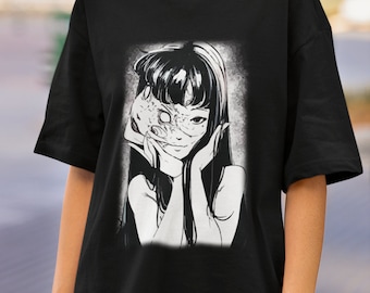 Junji ito, Horror Manga Shirt, Dark Anime Gothic T-Shirt, Manga Gothic Shirt, Manga Creepy Girl Shirt, Anime Merch, Junji İto Gift