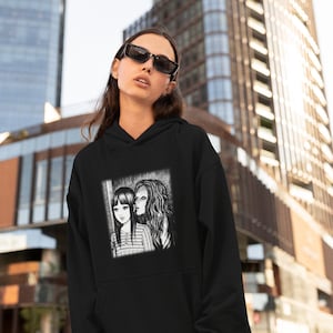 Creepy Girl Hoodie, Manga Gothic Girl, Creepy Manga Girl Hoodie, Manga Girl Hoodie, Creepy Witch, Horror Manga Hoodie