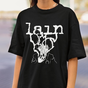 LAIN / Serial Experiments Lain BLACK T-shirt - Etsy LAIN / Serial Experiments Lain BLACK T-shirt - Etsy