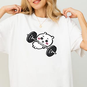 Camiseta de entrenamiento de Chiikawa para el gimnasio, camiseta de anime de Chiikawa