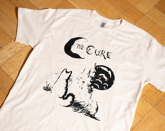 The Cure Cat Graphic Unisex T-Shirt, 90er Jahre Alt Indie Rock