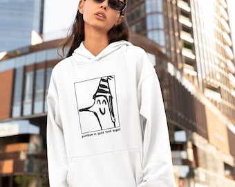 Punpun Smile Hoodie: Manga Inspired Cotton-Blend Pullover