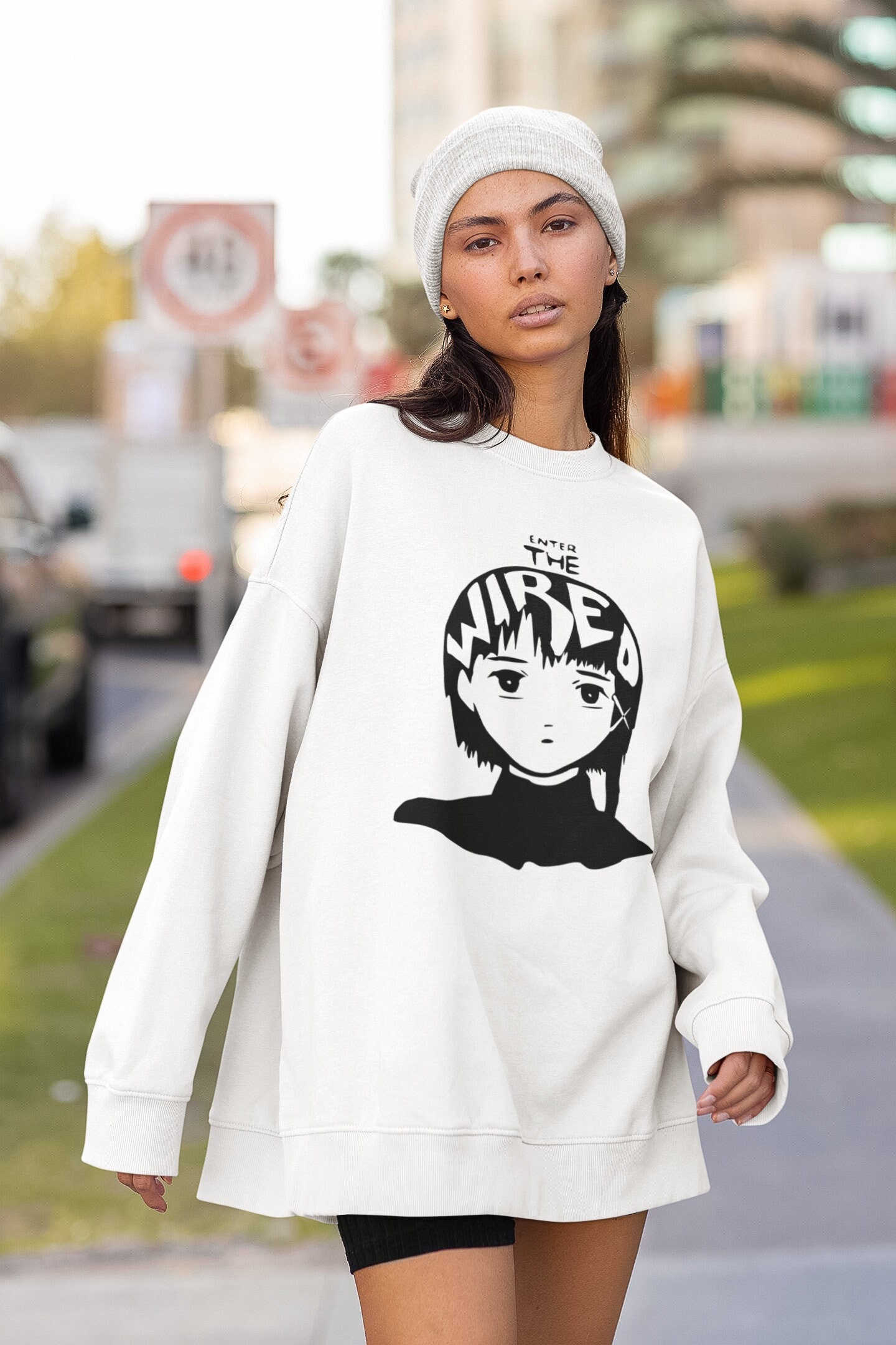 Serial Experiments Lain Sweatshirt, Classic Lain Iwakura