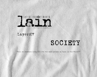 Serial Experiments Lain Sweatshirt, Cyberpunk Anime, Otaku Fashion