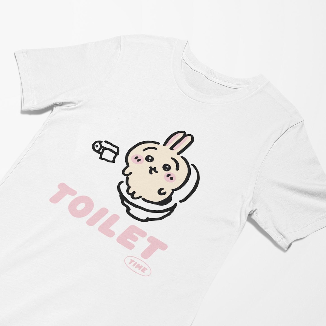 Usagi Shirt, Chiikawa Toilet Time T-shirt, Unisex Anime Shirt - Etsy