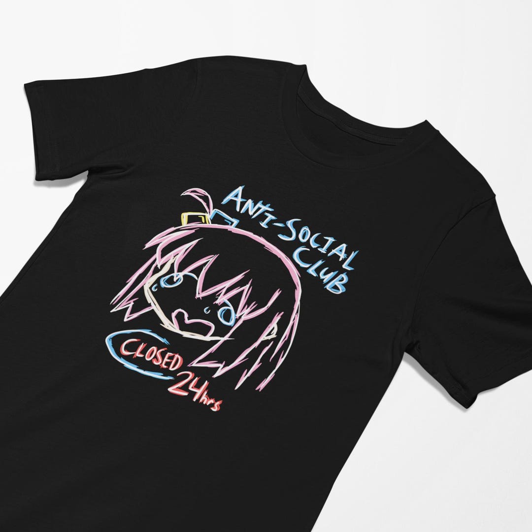 Anti Social Club Bocchi Anime Shirt, BTR Cotton Tee - Etsy