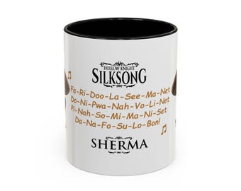 Sherma Singing Mug, Hohler Ritter Silksong Videospiel, Akzent Kaffeetasse (11, 15oz)