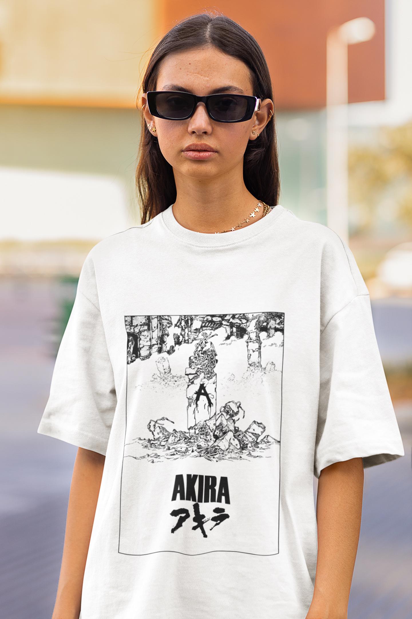AKIRAアキラ 【未使用】アキラTシャツ デッドストック アニメTシャツ 映画Tシャツ白 AKIRA アキラ Tシャツ アニメT xl
