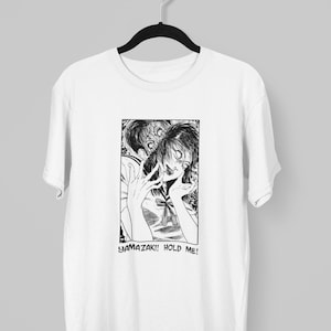 Unisex Japanese Horror Manga Shirt, Creepy Girl T-Shirt, Dark Anime Gothic T-Shirt, Manga Gothic T-Shirt