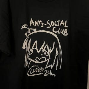 Camiseta de Bocchi the Rock, Anti-Social Club, camiseta de manga anime imagen 1