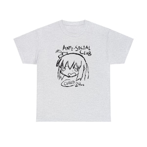 Camiseta de Bocchi the Rock, Anti-Social Club, camiseta de manga anime Ash