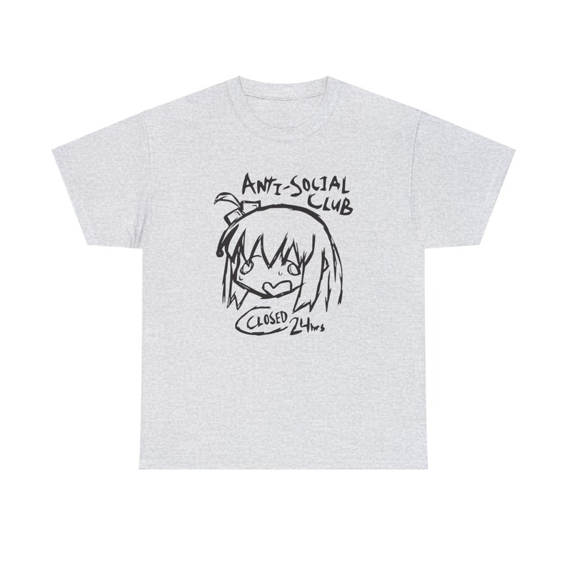 Camiseta de Bocchi the Rock, Anti-Social Club, camiseta de manga anime Ash