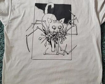 Horror Manga Cat T-Shirt: Gothic Unisex Tee