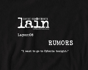 Serial Experiments Lain Hoodie, Layer 08, Anime Otaku Fashion