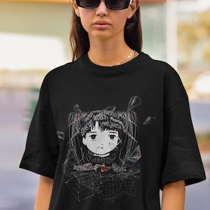Serial Experiments Lain Shirt | Retro Y2K Cyberpunk Japanese Anime Shirt | Sci-Fi Inspired Streetwear