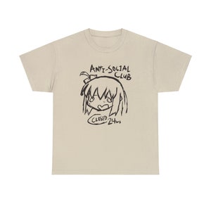 Camiseta de Bocchi the Rock, Anti-Social Club, camiseta de manga anime Sand