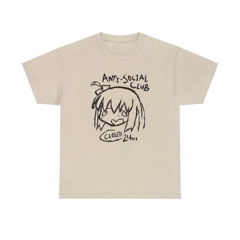 Camiseta de Bocchi the Rock, Anti-Social Club, camiseta de manga anime Sand