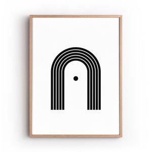 Letter A, Scandinavian Style Poster, Black Letter in a White Paper Background, Minimalist Art Print, Modern Home Decor, Print from Home