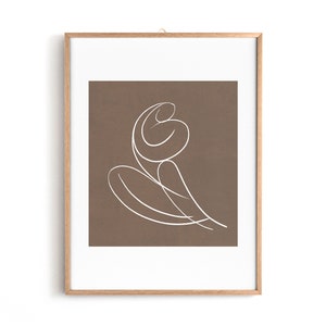 Lámina artística imprimible, póster artístico de estilo de mediados de siglo, arte de una sola línea imprimible, decoración de consultorio de ginecólogo, dormitorio y sala de estar moderno Srt
