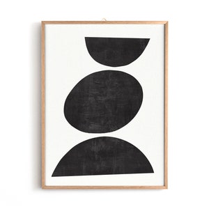 Abstract African Style Black & White Contemporary Printable Wall Art, Instant Download Print for Home or Office, Modern Decor, Minimal Print