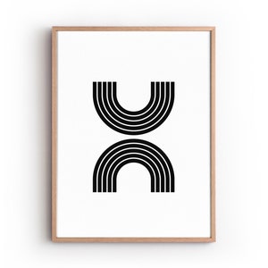 Tipografía del alfabeto, letra "X", póster imprimible, regalo personalizado, impresión escandinava, póster minimalista