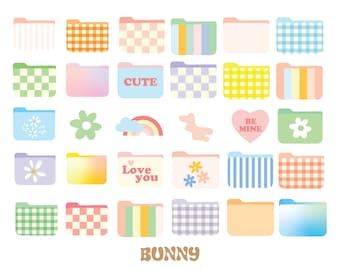 48 Cute Desktop Folder Icons | Super Cute| For Mac & Windows |