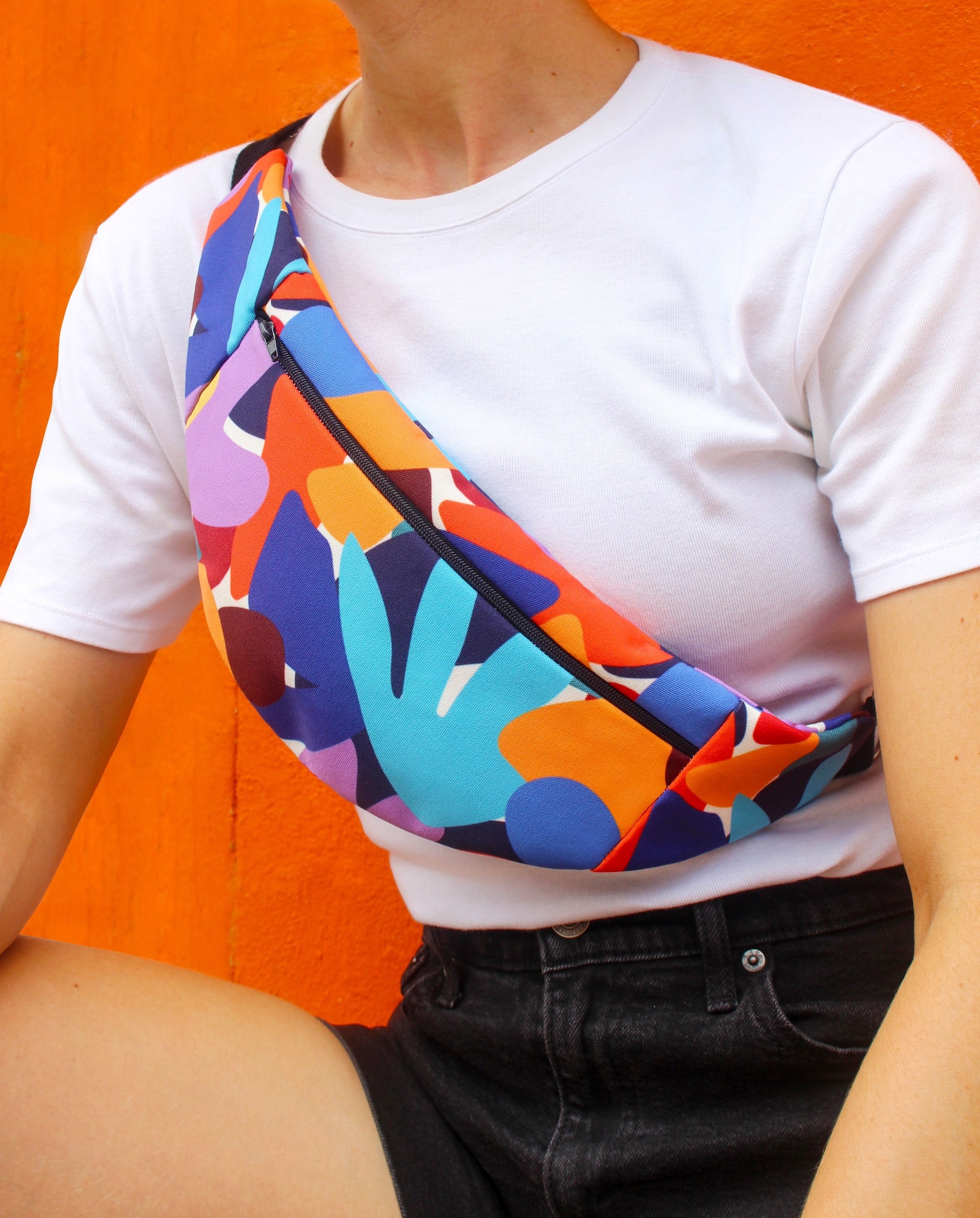 Sacoche banane faite main - Motif exclusif - Handmade fanny pack, bumbag - Sac en bandouli?�re 