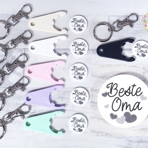 Einkaufswagenchip, Einkaufswagenlöser, Schlüsselanhänger, Beste Oma, beliebtes Geschenk, Geburtstag, Accessoires, Anhänger, Wagenlöser