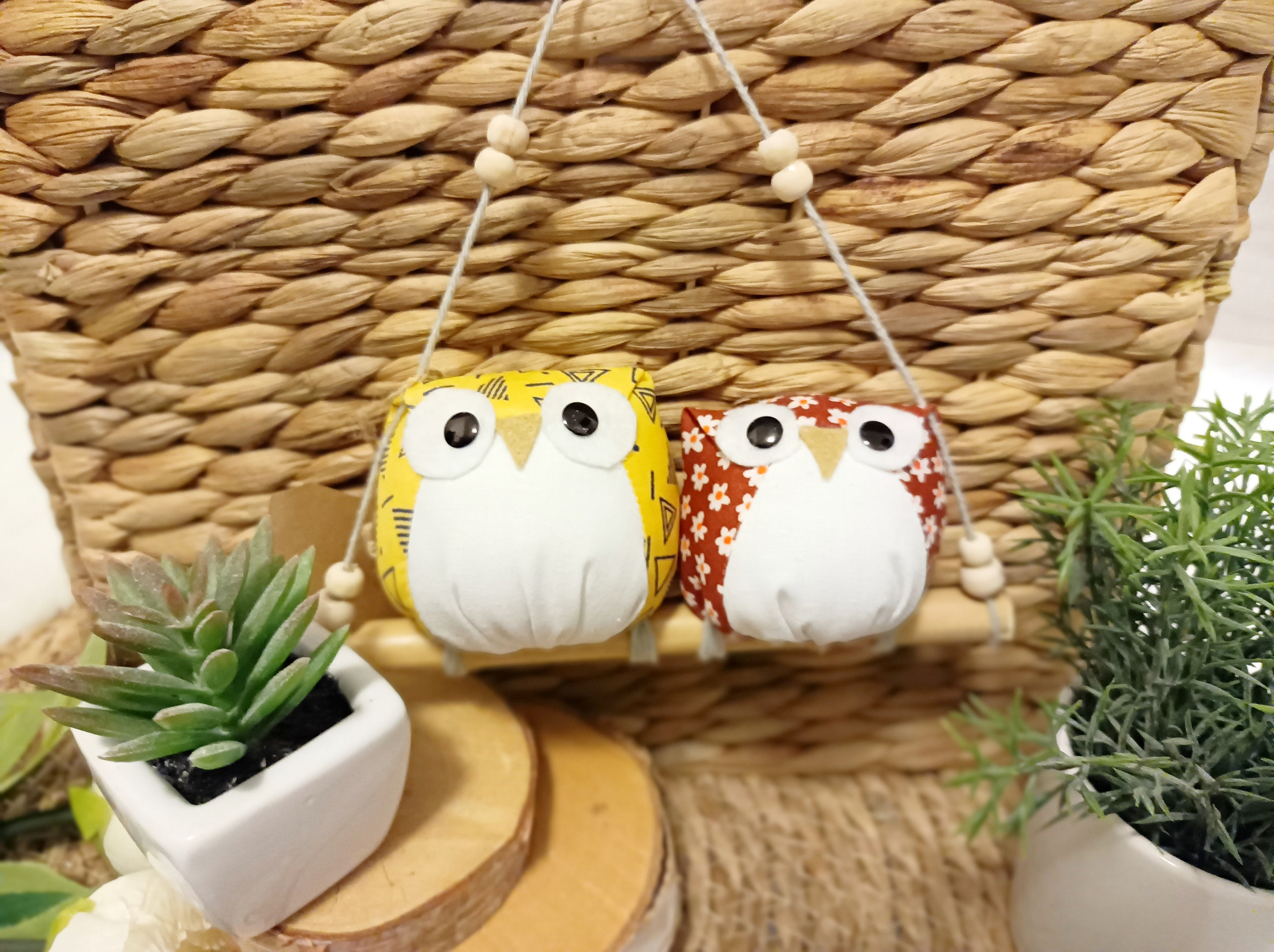 Famille de 2 Hiboux Personnalisable