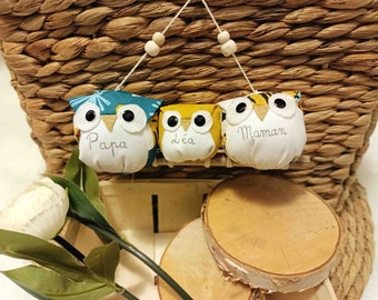 Family of owls customizable by 3 or more / Family of owls