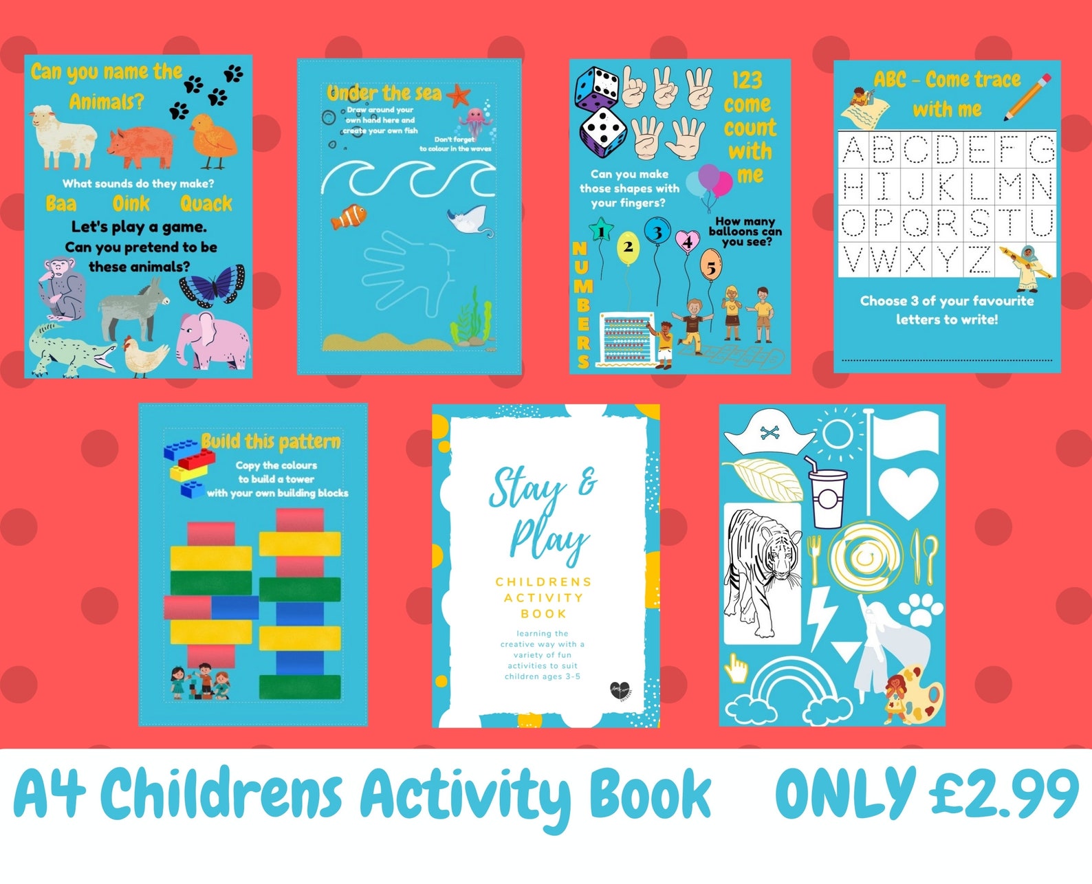 Stay and Play Activity Book Preschool A4 Size Printable - Etsy