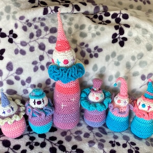Cotton Candy Carnival Plush Clown Friends - Bringers of Comfort and Chaos