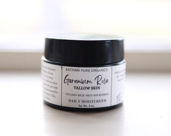 Blooming Radiance: Geranium Rose Tallow Face Cream for Nourished and Glowing Skin