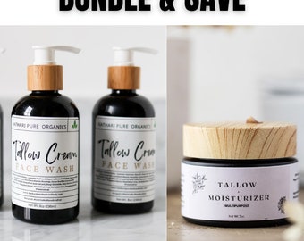 Radiant Skin Duo: Tallow Face Wash & Day Cream Bundle – Nourish, Cleanse, and Glow Naturally