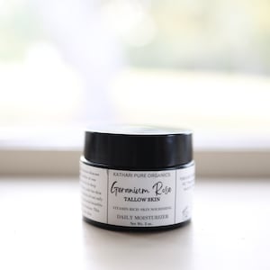 Grass Fed Tallow Face Cream- Hyaluronic Acid- Tansy-Lavender Frankincense