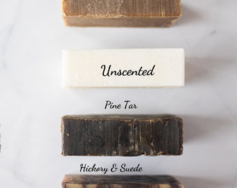 Men's Collection 100% Grass Fed Tallow Soap-Palm Oil Free- PINE TAR SOAP