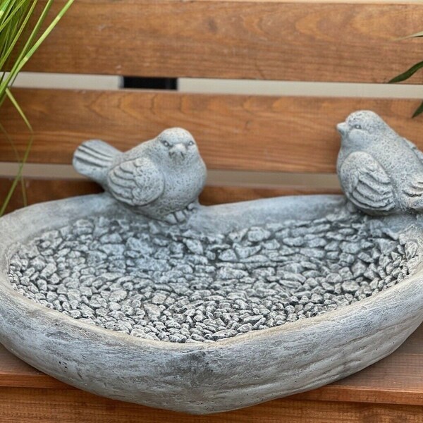 Concrete Bird Bath Bowl Etsy