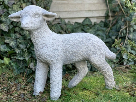 Sheep Lamb  Garden Ornament Statue Patio Outdoor Animal Figure Figurine 