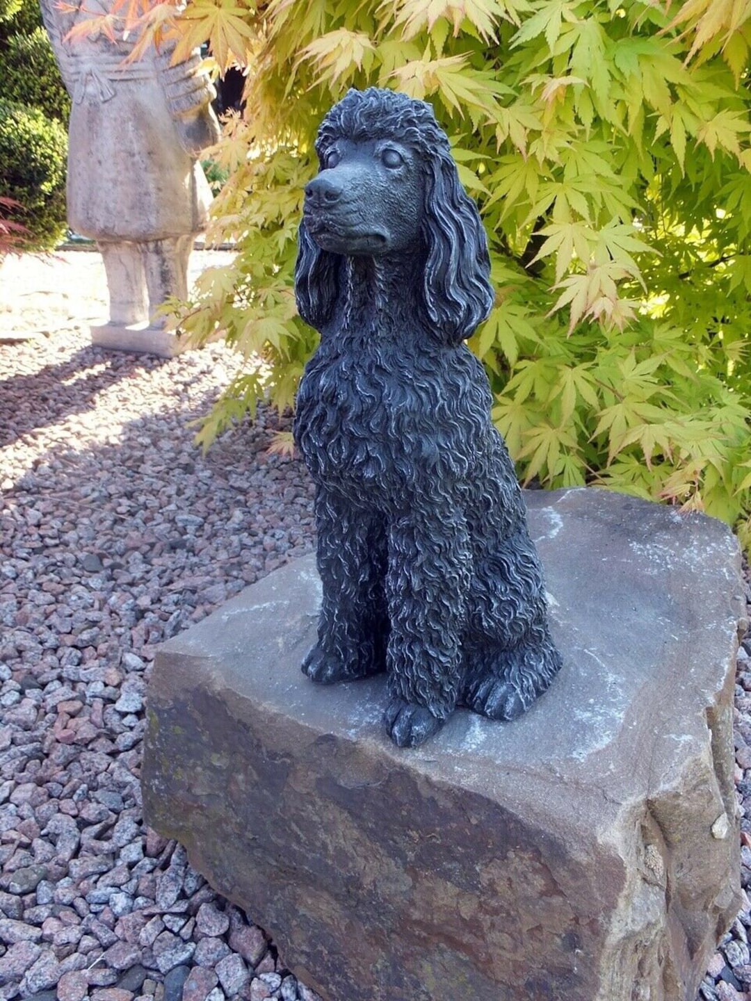 Dog Statues Dog Figure Poodle Garden Decoration Yard Decor Dog Etsy