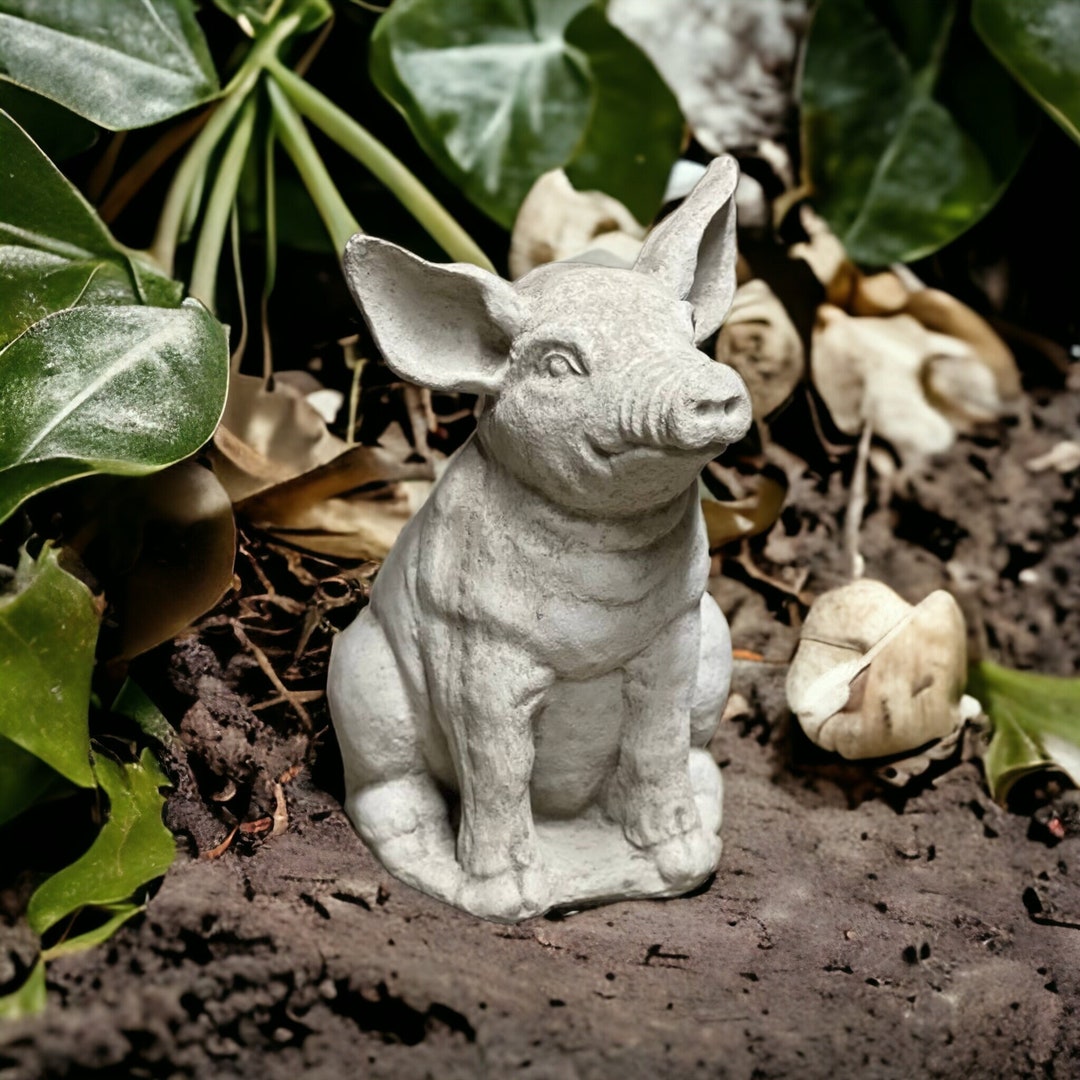 Pig Statue Garden Backyard Farmhouse Decoration Outdoor Pet Etsy