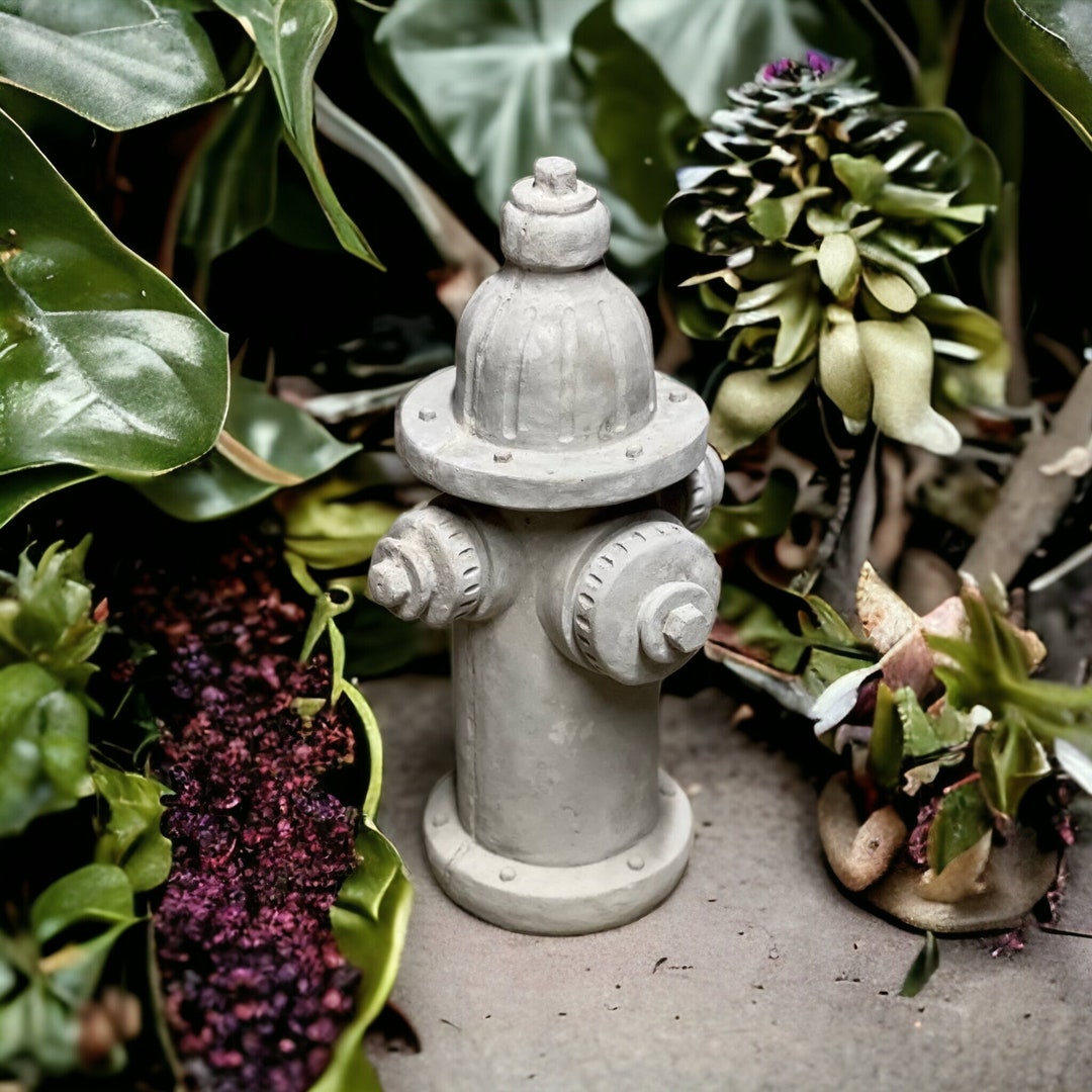 Fire Hydrant Garden Statue Concrete Sculpture Outdoor Ornament Etsy